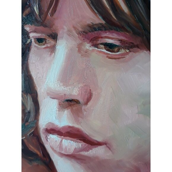 "Classic Mick" Original Oil Painting by Robin White - Oil on Wood Panel 8x10" - Picture 7 of 7
